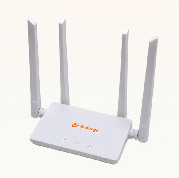SECUREYE N300 4G LTE/-Rout.WH44 Router 2.4 GHz 300 Mbps Wifi Speed Single Band External Antenna MiFi (Sim Based)