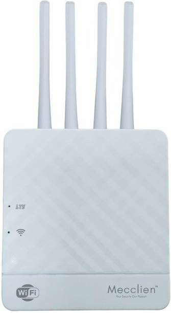 MECCLIEN ULTRA SPEED WIRELESS ALL SIM SUPPORTED SECURE & STABLE NETWORK 4G Router 2.4 GHz 300 Mbps Wifi Speed NA External Antenna MiFi (Sim Based)