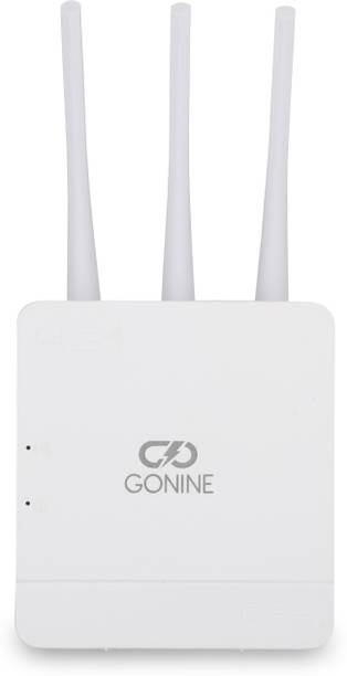GONINE 5G & 4G Wi-Fi 6 Plug and Play with Micro SIM Card Slot Connect with all devices 4G Router 2.4 GHz 300 Mbps Wifi Speed Single Band External Antenna MiFi (Sim Based)