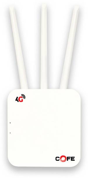 COFE Wi-Fi 6 4G Sim Supported 4G Router 2.4 GHz 300 Mbps Wifi Speed Single Band External Antenna MiFi (Sim Based)