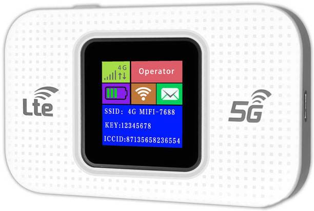 MARS Smart & Fast 4G Dongle LCD Display 5G Network Support 4x Speed Wireless Router 2.4 GHz 350 Mbps Wifi Speed Single Band Internal Antenna MiFi (Sim Based)