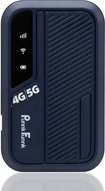PunnkFunnk 4G/5G LTE Wireless Mobile MIFI 4G Router 2.4 GHz 300 Mbps Wifi Speed Single Band Internal Antenna MiFi (Sim Based)
