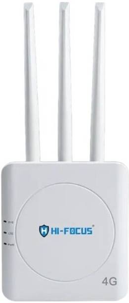 HI-FOCUS SIMCARDS BUT SPEED ONLY 4G & 3 ANTENNA WIFI ROUTER SUPPORT ALL NETWORK 5G/4G 4G Router 2.4 GHz 150 Mbps Wifi Speed Dual Band Internal & External Antenna MiFi (Sim Based)