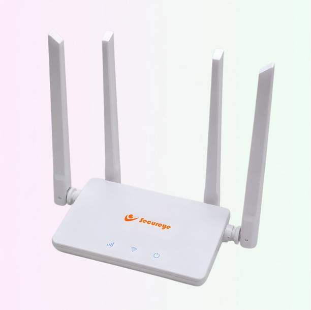 SECUREYE N300 4G LTE/-Rout.WH1 Router 2.4 GHz 300 Mbps Wifi Speed Single Band External Antenna MiFi (Sim Based)
