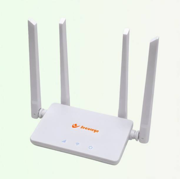 SECUREYE N300 4G LTE/-Rout.WH42 Router 2.4 GHz 300 Mbps Wifi Speed Single Band External Antenna MiFi (Sim Based)