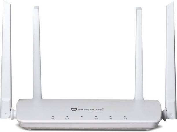 HI-FOCUS HF-R1104T-4G WIFI ROUTER 4G Router 2.4 GHz 158 Mbps Wifi Speed Dual Band Internal & External Antenna MiFi (Sim Based)
