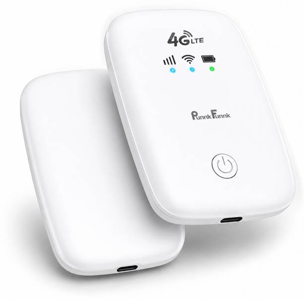 PunnkFunnk LTE WiFi Router 4G Router 2.4 GHz 150 Mbps Wifi Speed Single Band Internal Antenna MiFi (Sim Based)