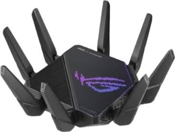 ASUS ROG Rapture GT-AX11000 Pro Tri-Band WiFi 6 Extendable Gaming Mesh Router 5 GHz, 2.4 GHz 4804 Mbps Wifi Speed Tri Band External Antenna Ethernet (Cable Broadband), Access Point Mode