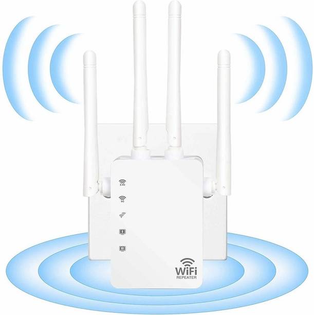 MARS Extender Wireless Range, Broadband/Wi-Fi Extender, Wi-Fi Hotspot with 4 Antenna WiFi Range Extender 2.4 GHz 300 Mbps Wifi Speed Dual Band External Antenna Access Point Mode
