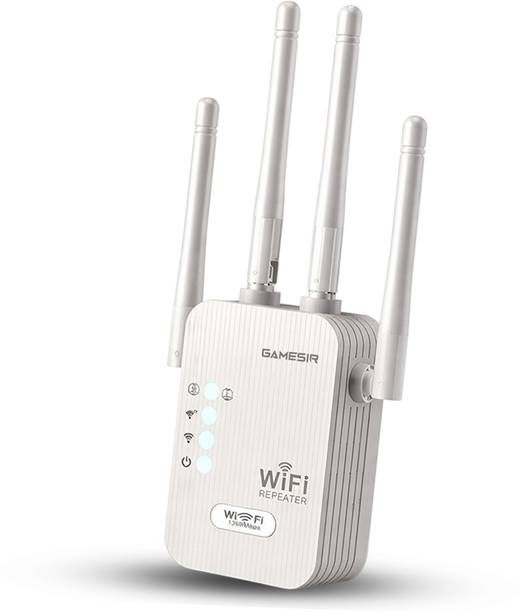 GameSir Wi-Fi ,,Extender Up to 300Mbps WiFi Repeaters WiFi Range Extender 2.4 GHz 300 Mbps Wifi Speed Dual Band External Antenna Ethernet (Cable Broadband)