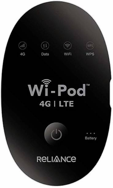 Reliance Router Hotspot 4G LTE 850/1800/2300 MHZ, Unlocked All Sim Support GSM 4G Router 2.4 GHz 21 Mbps Wifi Speed Single Band Internal Antenna MiFi (Sim Based)