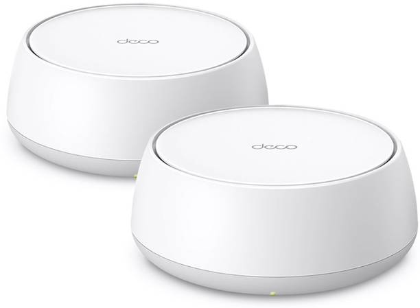 TP-Link Deco BE25(2-pack) BE5000 Whole Home Mesh WiFi 7 System Mesh Router 2.4 GHz, 5 GHz 5000 Mbps Wifi Speed Dual Band Internal Antenna Ethernet (Cable Broadband)