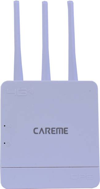 CareME Wi-Fi 6 5G Sim compatible router Connect with WiFi Camera/Desktop,Laptop,Mobile 4G Router 2.4 GHz 300 Mbps Wifi Speed Single Band Internal & External Antenna MiFi (Sim Based)