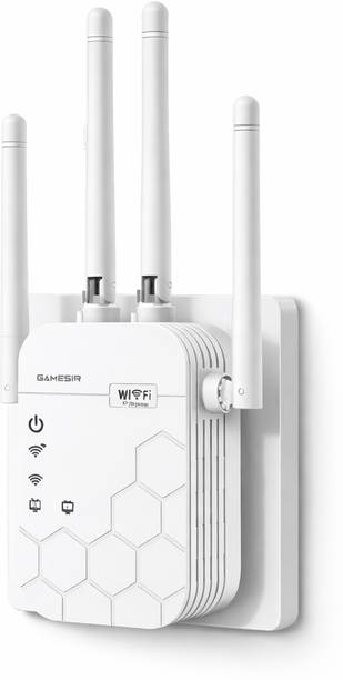 GameSir NetBoost Wi-Fi Extender Up to 300Mbps WiFi Repeaters WiFi Range Extender 2.4 GHz 300 Mbps Wifi Speed Dual Band External Antenna Ethernet (Cable Broadband)