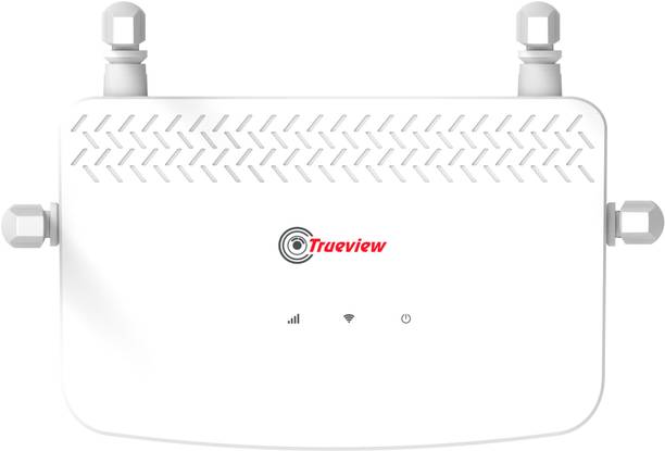 Jibrik Computers Trueview 4G Router 2.4 GHz 300 Mbps Wifi Speed Single Band External Antenna MiFi (Sim Based)