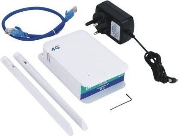 HANUTECH Wireless 4G LTE 2.4Ghz SIM Router | 2 External 5Dbi Antennas Upto 150Mbps Speed | Plug and Play with Standard SIM Card Slot 4G Router 2.4 GHz 150 Mbps Wifi Speed Dual Band Internal & External Antenna MiFi (Sim Based)