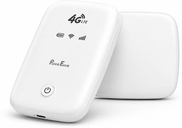 PunnkFunnk 4G LTE Mobile WiFi Router| MiFi Dongle 4G Router 2.4 GHz 150 Mbps Wifi Speed Single Band Internal Antenna MiFi (Sim Based)