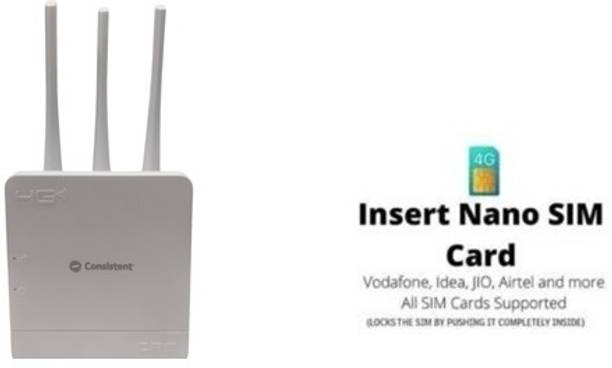 Consistent Nano Sim Supported 4G Wifi Router With 3 Antenna 4G Router 2.4 GHz 150 Mbps Wifi Speed Single Band External Antenna MiFi (Sim Based)