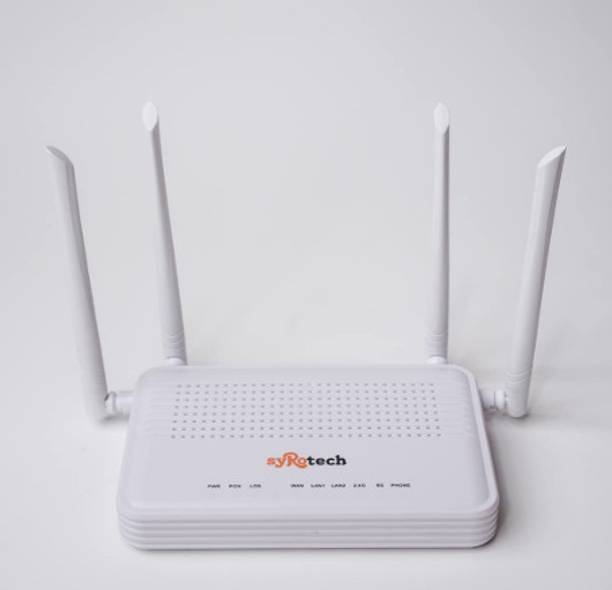Syrotech SY-GPON-2010-WDAONT Wireless Router 2.4 GHz, 5 GHz 1167 Mbps Wifi Speed Dual Band External Antenna Ethernet (Cable Broadband)