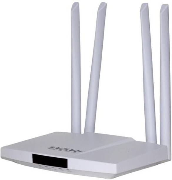 VELVU 5G SIM Support 4G WIFI Router 4 Antenna 150 Mbps 4G Router WRV-750 4G Router 2.4 GHz 150 Mbps Wifi Speed Single Band External Antenna MiFi (Sim Based)