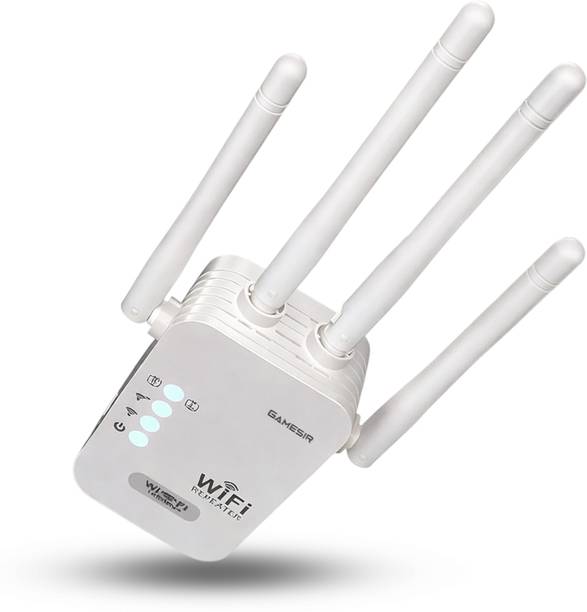 GameSir Wi-Fi Extender Up to 300Mbps ,Repeaters WiFi Range Extender 2.4 GHz 300 Mbps Wifi Speed Dual Band External Antenna Ethernet (Cable Broadband)