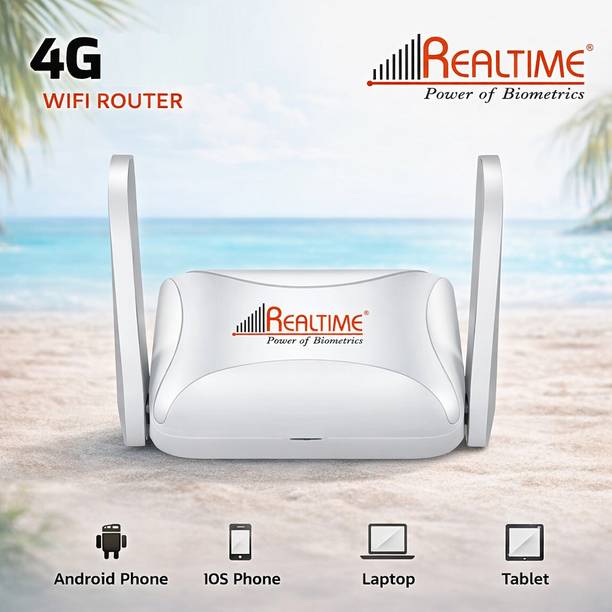 Realtime W8+ 5G Industrial 4G Router 2.4 GHz 100 Mbps Wifi Speed Single Band Internal & External Antenna MiFi (Sim Based)