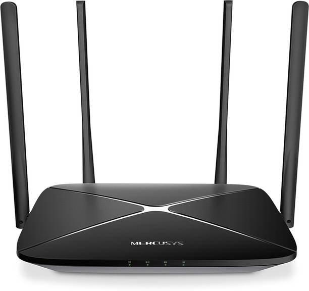 Mercusys AC12G Wireless Router 2.4 GHz, 5 GHz 1300 Mbps Wifi Speed Dual Band External Antenna Ethernet (Cable Broadband)