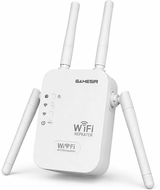 GameSir WiFi Extender Up to 300Mbps WiFi Range Extender 2.4 GHz 300 Mbps Wifi Speed Dual Band External Antenna Ethernet (Cable Broadband)