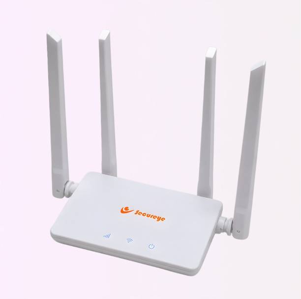 SECUREYE N300 4G LTE/-Rout.WH10 Router 2.4 GHz 300 Mbps Wifi Speed Single Band External Antenna MiFi (Sim Based)
