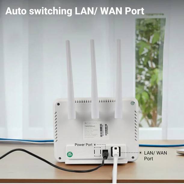 Zebra WR3004G Wi-Fi 6 Router with 4G/5G Sim Card Compatible, High-Speed Antenna, 4G Router 2.4 GHz 300 Mbps Wifi Speed Single Band External Antenna MiFi (Sim Based)