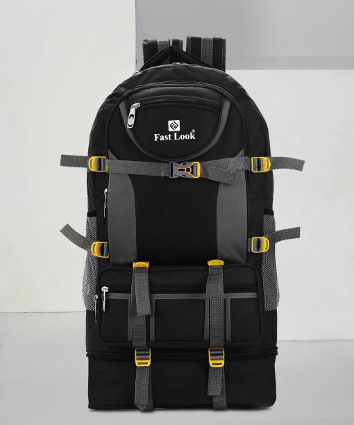 Fast look Travel Rucksack Backpack for Sport Camping Hiking Trekking Bag-Black Rucksack  - 60 L