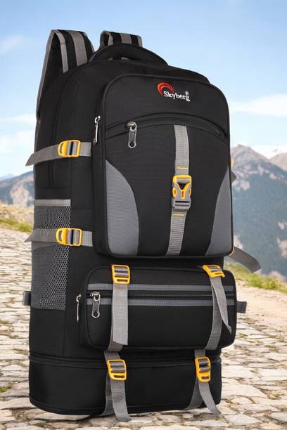 60 Litres Curve Water Resistant Rucksack For Hiking Trekking And Travel - Unisex Rucksack  - 60 L