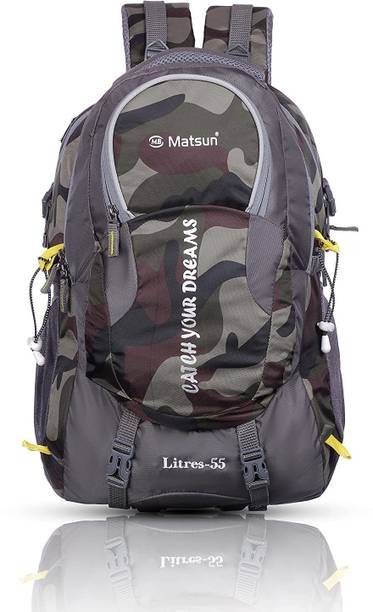 Matsun Large 55 L Laptop Backpack Premium Waterproof Bag For Travelling Trekking