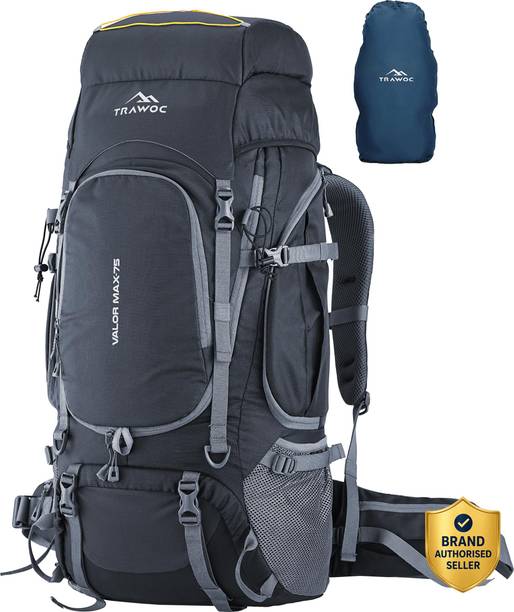 VALOR MAX 75L Travel Backpack Camping Hiking Bag Rain Cover Shoe Compartment Rucksack  - 75 L