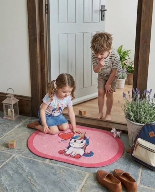 SHREE BALA JI FLOOR MATS Peacock Shape Door Mat Indoor and Outdoor Rug Pad