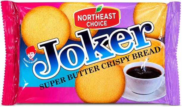 NORTHEAST CHOICE Joker Super Butter Crispy Bread Rusk Biscuit – Tea Time Crunchy Snack, milk, butter flavored Buttermilk Rusk