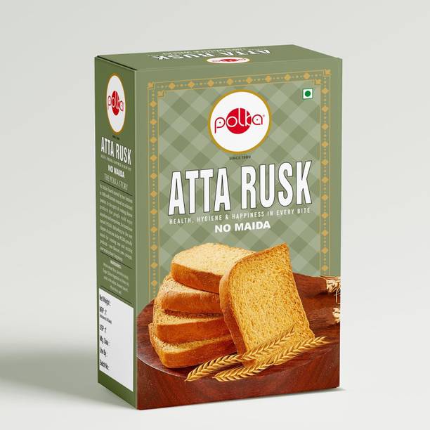 Polka Atta Rusk Saunf Flavour | Zero Maida Toast | Healthy Snacks for Kids Wheat, Elaichi, Saunf flavored Wheat Rusk