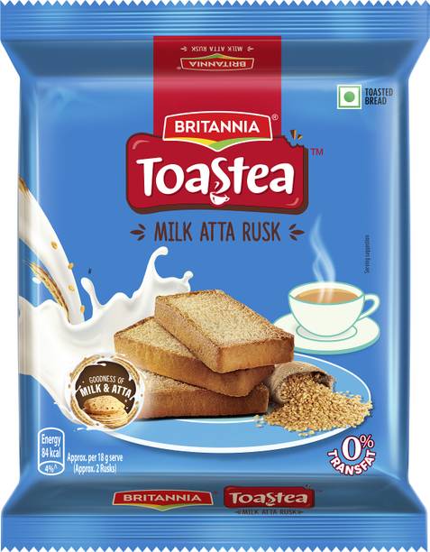BRITANNIA Toastea Atta Milk flavored Milk Rusk Milk flavored Milk Rusk