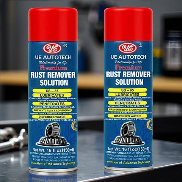 UE Rust Remover Spray Multi-Purpose Lubricant & Prevents Corrosion Spray Pack of 2 Rust Removal Aerosol Spray