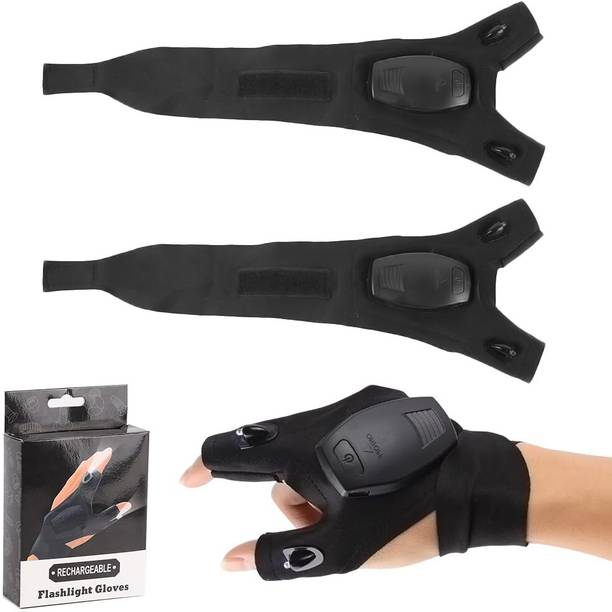 gustave LED Half Finger Rechargeable Gloves Kevlar  Safety Gloves
