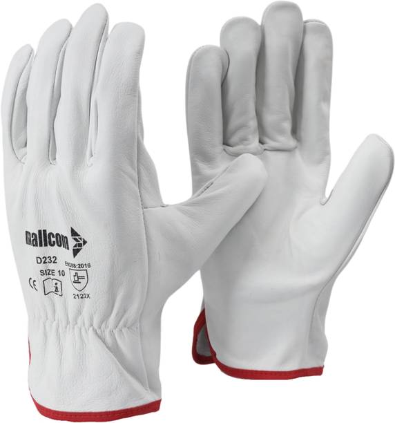 Mallcom D232 Natural grain Welder Safety Gloves (Pack of 1) Leather  Safety Gloves