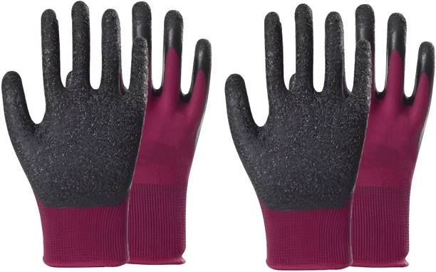 RBGIIT NonSlip Safety Gloves for Warehouse Construction Gardening Repair Activities Latex  Safety Gloves