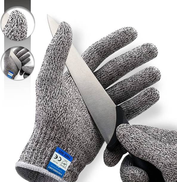ZLVIYA STORE CutShield Pro Cut Resistant Safety Gloves Nylon, Polyester, Rubber Safety Gloves