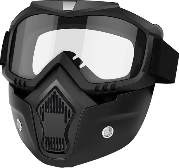 Moto Genius Goggle Face Mask Anti Scratch UV Protected Face & Eyewear Windproof Dirt Shield With Soft Foam Padded Detachable Mouth Filter For cycling Bike Off Road Racing Blowtorch  Safety Goggle