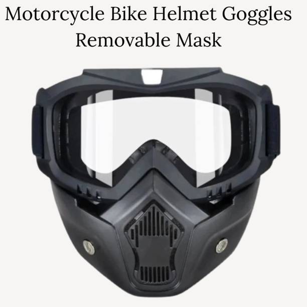 Olsic ® Motorcycle White Goggle Mask Fun Face Mask Full Face Mask Windproof Goggles" Mask Goggles Bike Off-Road Racing Glasses Blowtorch Safety Goggle Safety Visor