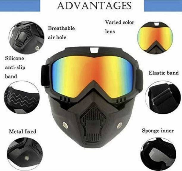The Oceanside Rainbow Glass Goggles Mask For Bike Rider...