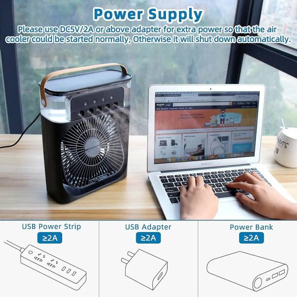 TECHEL 24x7 eMall Big Portable Mist Fan, Cooling Fan ZXC20 24x7 eMall Big Portable Mist Fan, Cooling Fan ZXC20 USB Air Cooler