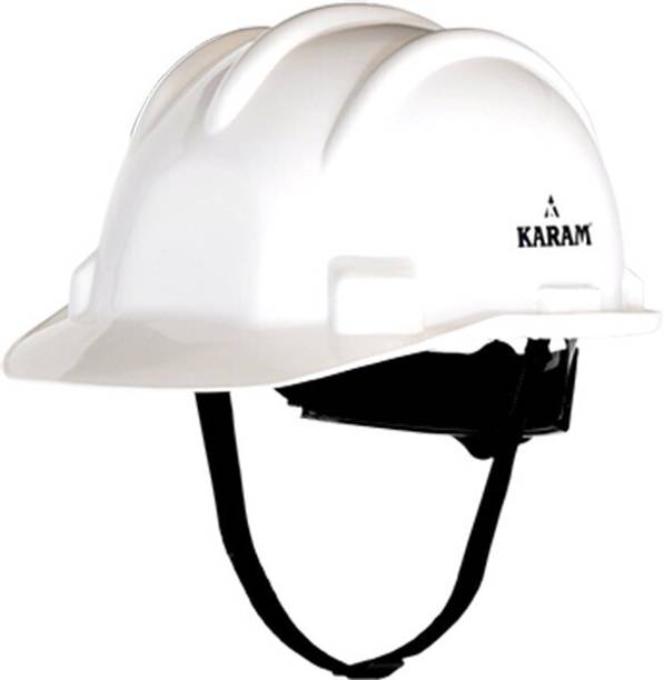 Karam 521 Safety Helmet with Adjustable Chin Strap & Rachet Type Adjustment Construction Helmet