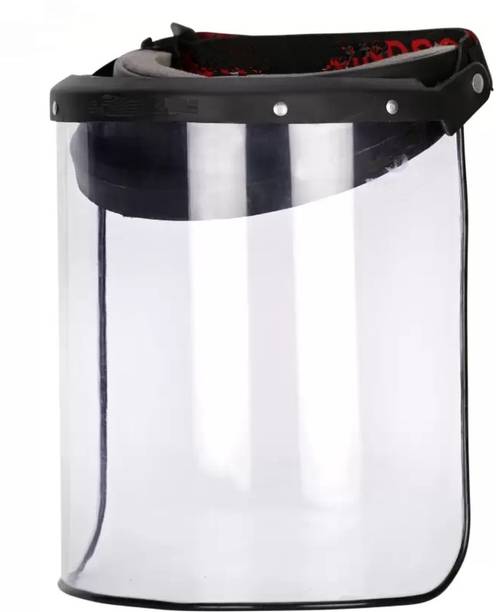 ELECOVER Full Face Mask, Transparent Face Mask Adjustable Band Anti-Fog Protective Full Face Shield Safety Visor