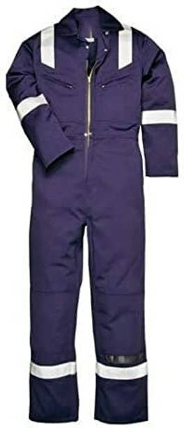 ARC Men's Cotton Regular basic style Industrial Coverall Boiler Suit reflective 2XL Safety Jacket